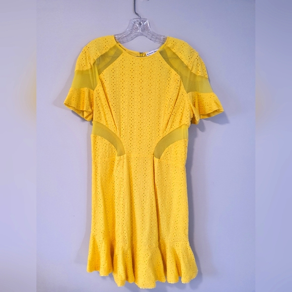 Karina Grimaldi Yellow Dress Size Large - Picture 2 of 9
